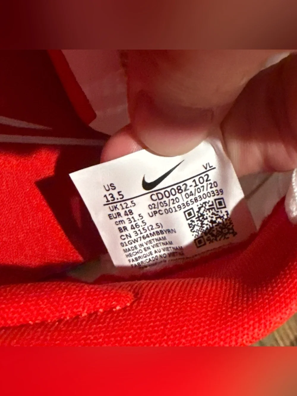 Size 13.5 Nike Vapor Edge Speed 360 White/Red Football Cleats CD0082-102 NEW